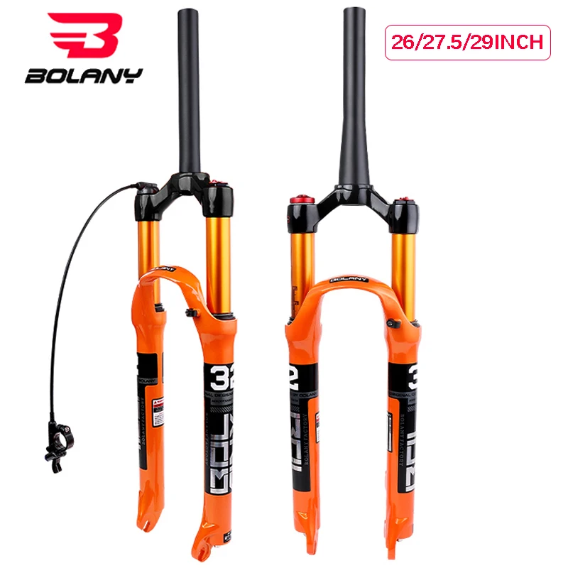 Велосипедная вилка BOLANY Solo Air Orange MTB, передняя подвеска, прямая/коническая, магниевая, БЫСТРОРАЗЪЕМНАЯ, RL/LO 26/27, 5/29 дюйма
Велосипедная вилка BOLANY Solo Air Orange MTB, передняя подвеска, прямая/коническая, магниевая, БЫСТРОРАЗЪЕМНАЯ, RL/LO 26/27, 5/29 дюйма