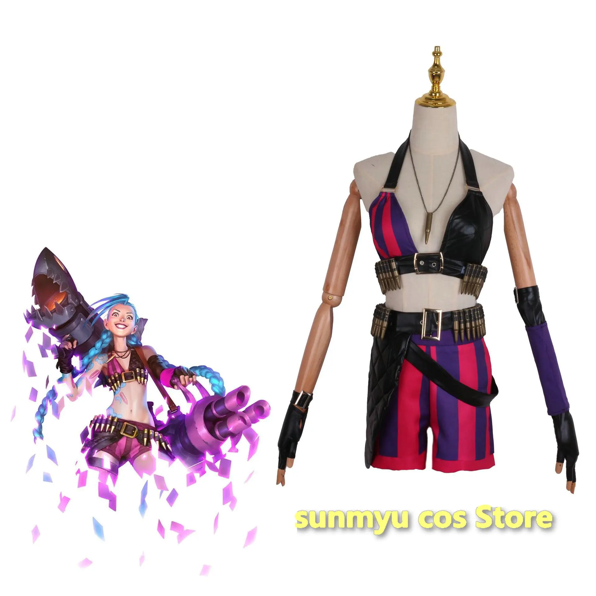 LOL Loli Jinx Cosplay Costume LOL Arcane Jinx Cosplay Costume Women Sexy Outfits Costume Halloween
LOL Loli Jinx Cosplay Costume LOL Arcane Jinx Cosplay Costume Women Sexy Outfits Costume Halloween