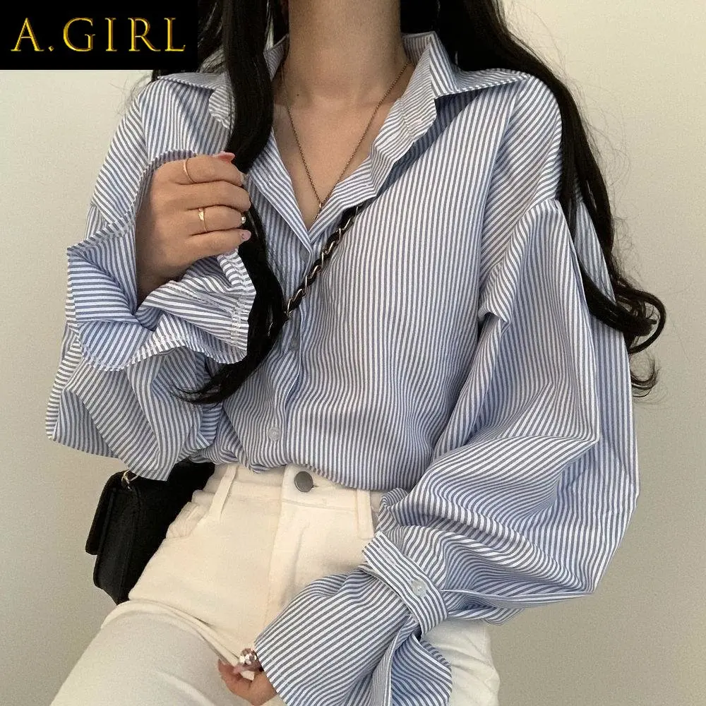 A GIRLS Shirts Women Loose Popular Design Autumn Fit Female Ulzzang Striped New Arrival Retro Streetwear S-3XL Leisure Clothing
A GIRLS Shirts Women Loose Popular Design Autumn Fit Female Ulzzang Striped New Arrival Retro Streetwear S-3XL Leisure Clothing