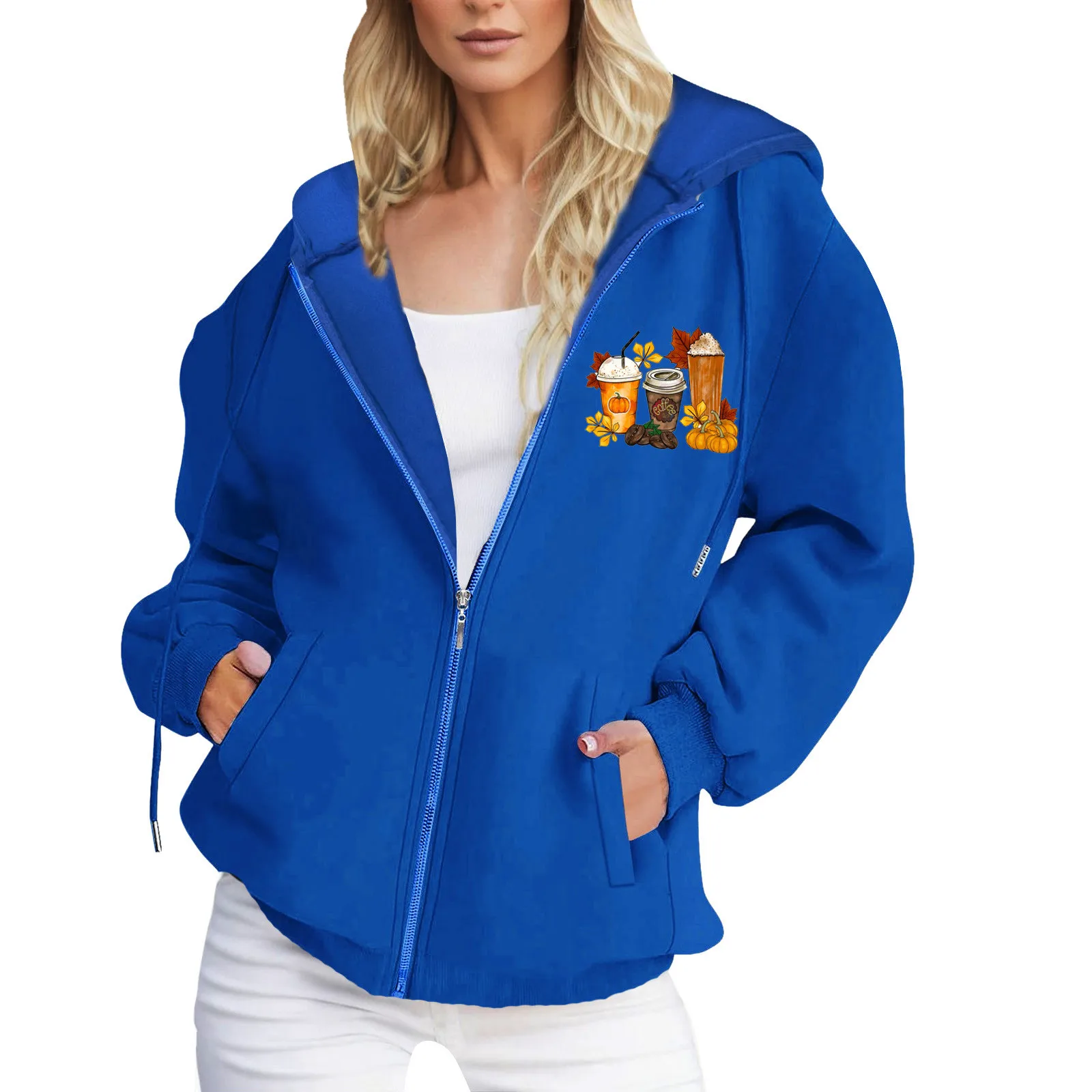Sweatshirt Zipper Hoodie Women Womens Zip Up Hoodies Pumpkin Print Long Sleeve Fall Winter Sweatshirts Jacket With Pockets
Sweatshirt Zipper Hoodie Women Womens Zip Up Hoodies Pumpkin Print Long Sleeve Fall Winter Sweatshirts Jacket With Pockets