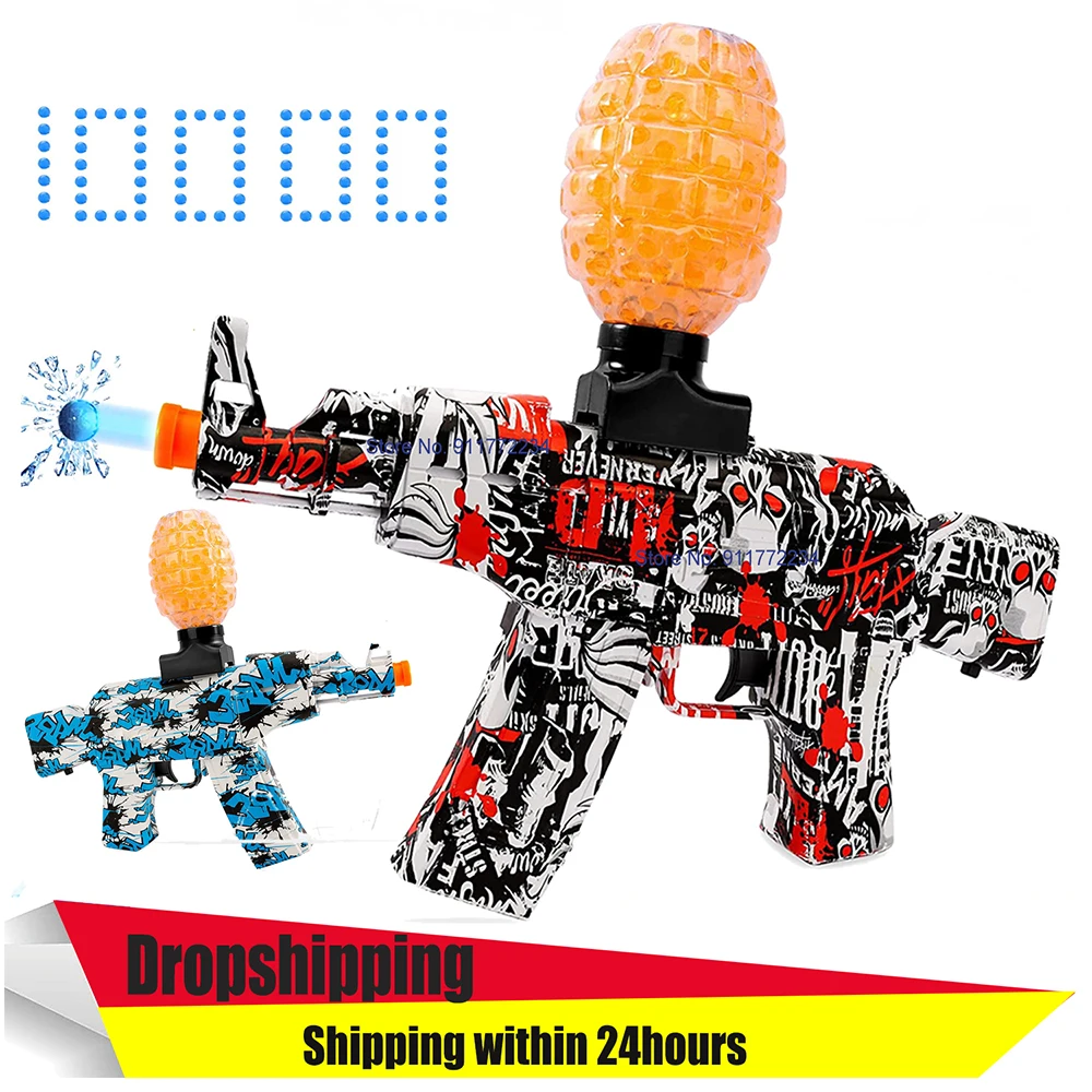 AKM-47 Automatic Splatter Ball Water Gun Electric Gel Blaster Outdoor Shooting With 10000 Bomb Crystal Bullets For Kids Gift
AKM-47 Automatic Splatter Ball Water Gun Electric Gel Blaster Outdoor Shooting With 10000 Bomb Crystal Bullets For Kids Gift