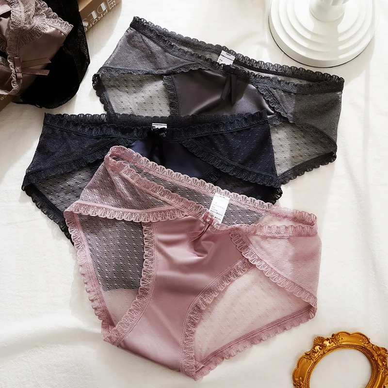 women's Lace panties sexy hollow transparent underwear mesh cotton crotch underwear mid-waist thin women's pant mid-waist briefs
women's Lace panties sexy hollow transparent underwear mesh cotton crotch underwear mid-waist thin women's pant mid-waist briefs