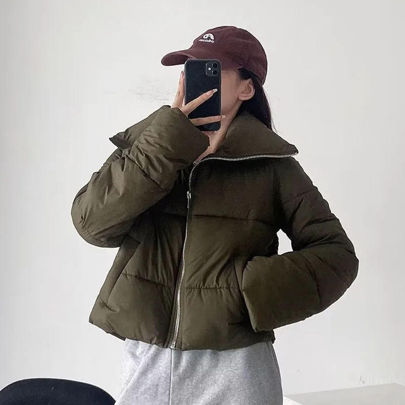 ZATRHMBM 2022 Fashion Winter Jacket Short Cotton Coat Vintage Turn-Down Collar Long Sleeves Female Outerwear Chic Overshirt
ZATRHMBM 2022 Fashion Winter Jacket Short Cotton Coat Vintage Turn-Down Collar Long Sleeves Female Outerwear Chic Overshirt