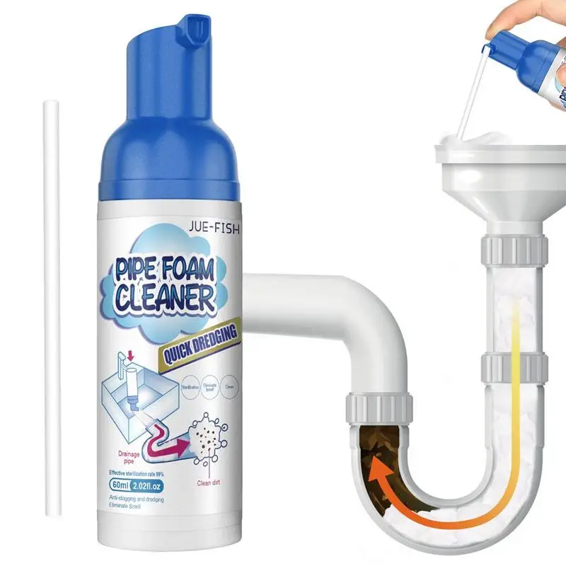 Drain Foam Cleaner 60ml Pipe Dredge Deodorant Cleaner Clog Remover Household Agent Sewer Toilet Cleaning Deodorizing
Drain Foam Cleaner 60ml Pipe Dredge Deodorant Cleaner Clog Remover Household Agent Sewer Toilet Cleaning Deodorizing