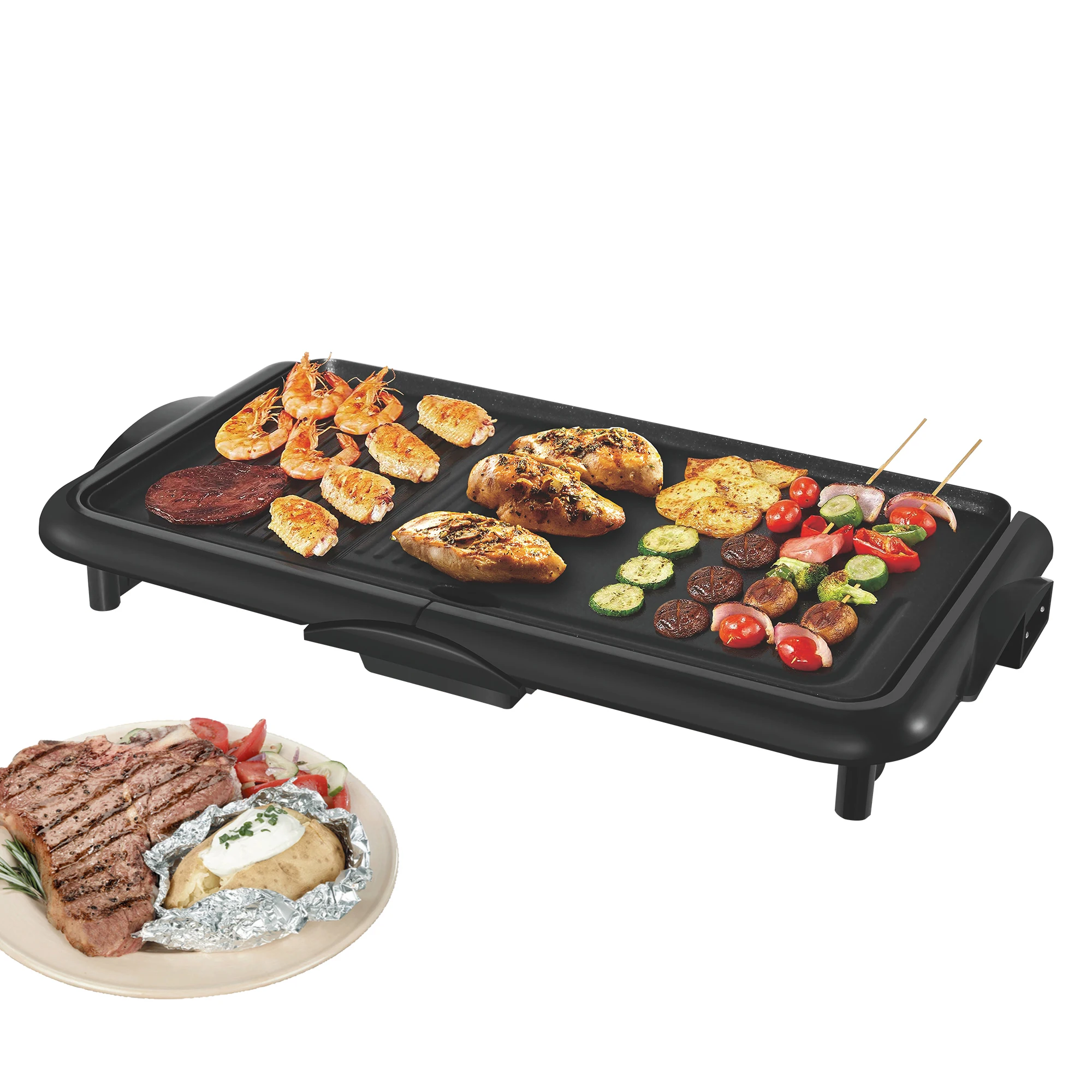 Electric Contact Grill Griddle BBQ And Grilled Fish Panini Press Kitchen Barbecue Griddle Smokeless Baking Barbecue Sonifer
Electric Contact Grill Griddle BBQ And Grilled Fish Panini Press Kitchen Barbecue Griddle Smokeless Baking Barbecue Sonifer