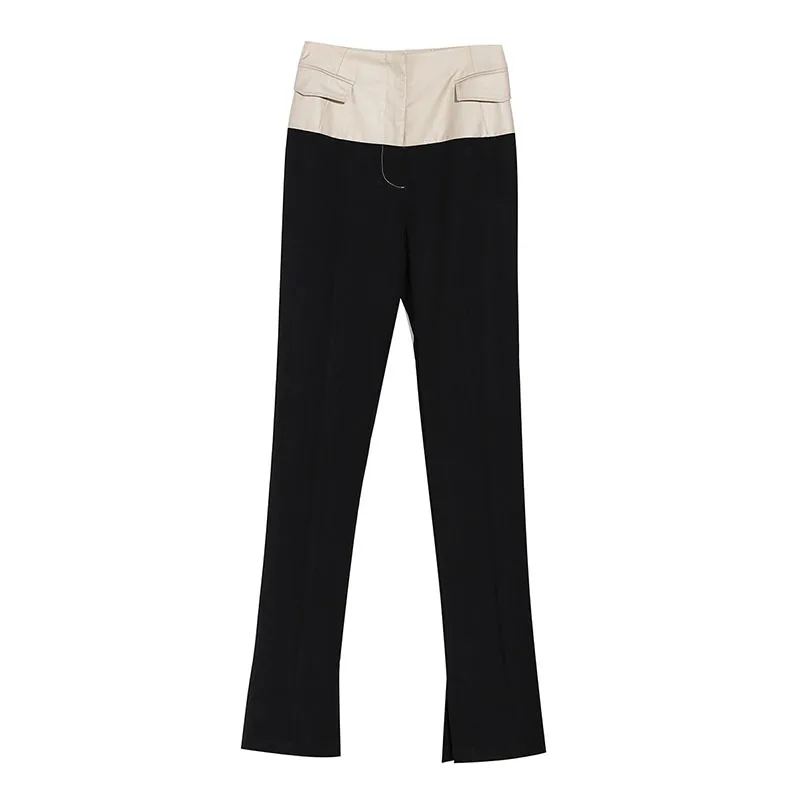 SeeBeautiful Contrast Color Trousers Thin Straight Tube Lower Foot Split Casual Pants Women 2022 Summer New Fashion Q203
SeeBeautiful Contrast Color Trousers Thin Straight Tube Lower Foot Split Casual Pants Women 2022 Summer New Fashion Q203