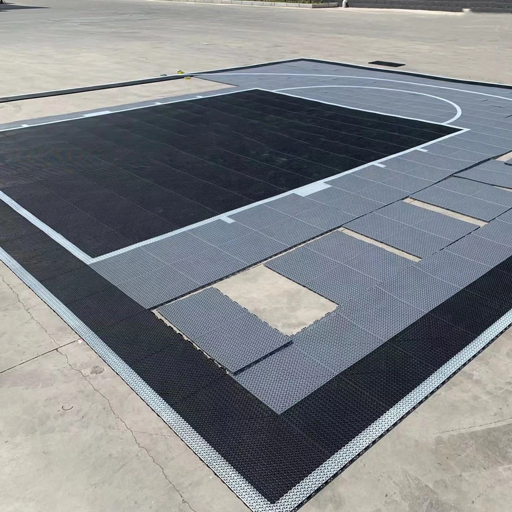 Beable Portable Outdoor PP Interlocking Sport Floor Tiles For Backyard Mini Basketball Court With White Game Lines Logo
Beable Portable Outdoor PP Interlocking Sport Floor Tiles For Backyard Mini Basketball Court With White Game Lines Logo