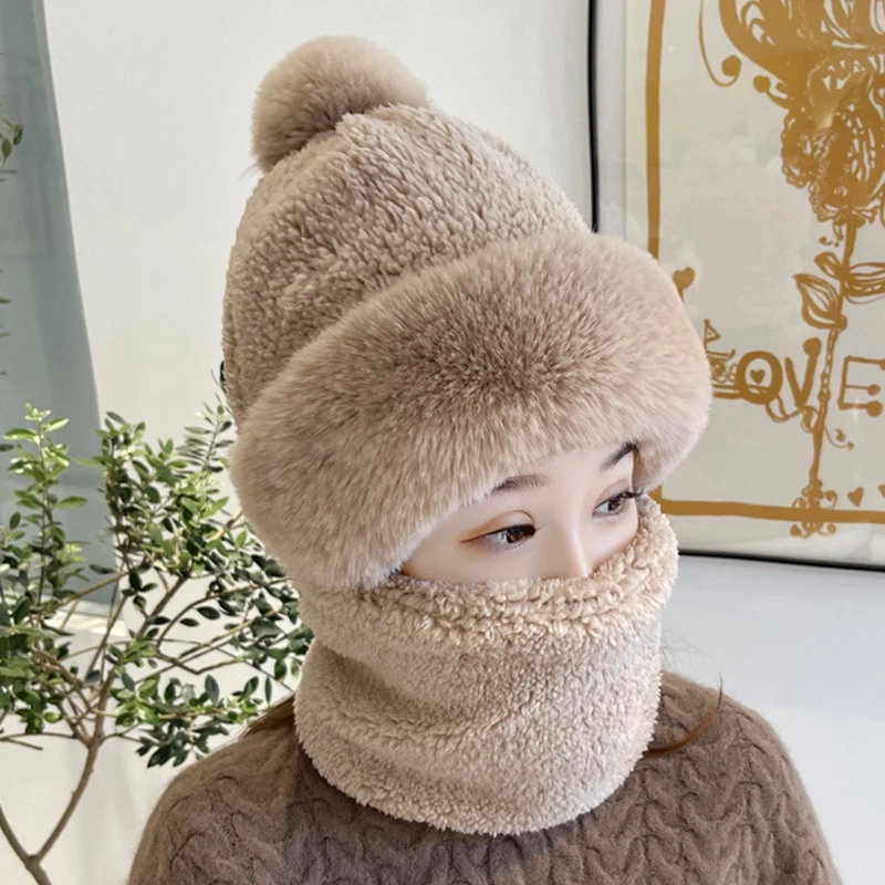 Winter New Practical Windproof Plush Hat Faux Fur Ball Scarf Multi-functional Cap Casual Thickened Portable Warm Hat
Winter New Practical Windproof Plush Hat Faux Fur Ball Scarf Multi-functional Cap Casual Thickened Portable Warm Hat
