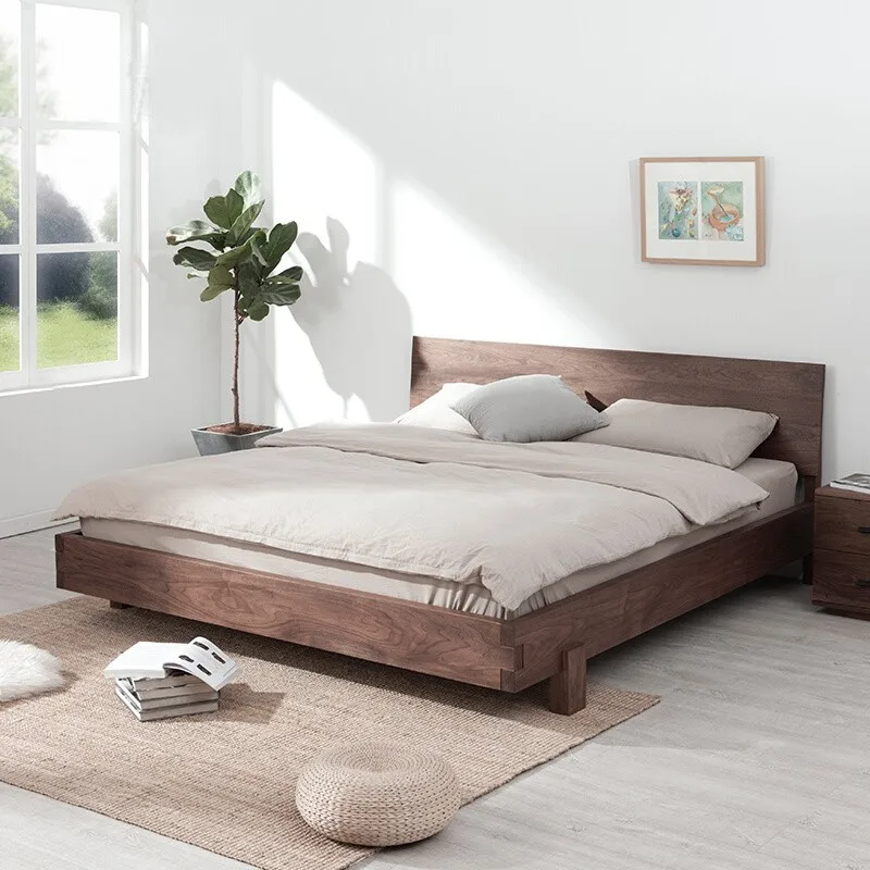 Custom Nordic solid wood bed Black walnut log Modern simple Japanese wedding bed Oak double bed Cherry wood mortise bed
Custom Nordic solid wood bed Black walnut log Modern simple Japanese wedding bed Oak double bed Cherry wood mortise bed