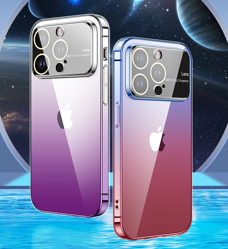 For iPhone 13 12 14Pro Max 14Pro Case Luxury Gradient Transparent Armor Shockproof Glass Big Window Camera Protection Back Cover
For iPhone 13 12 14Pro Max 14Pro Case Luxury Gradient Transparent Armor Shockproof Glass Big Window Camera Protection Back Cover
