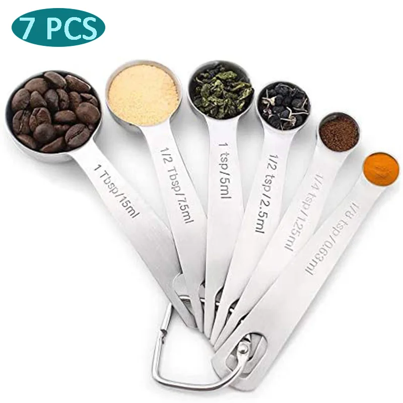 Stainless Steel Measuring Spoons Cups Set Spoons Measuring Tools with Bonus Leveler Etched Markings Kitchen Gadgets
Stainless Steel Measuring Spoons Cups Set Spoons Measuring Tools with Bonus Leveler Etched Markings Kitchen Gadgets