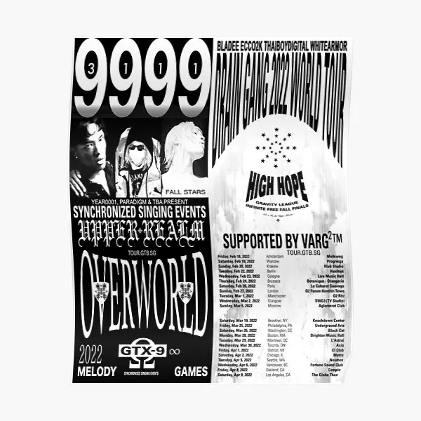 Постер Drain Gang Wrld Tour 2022, современный декор, винтажная комната, роспись, художественная живопись, украшение на стену, забавная домашняя картина без рамки
Постер Drain Gang Wrld Tour 2022, современный декор, винтажная комната, роспись, художественная живопись, украшение на стену, забавная домашняя картина без рамки