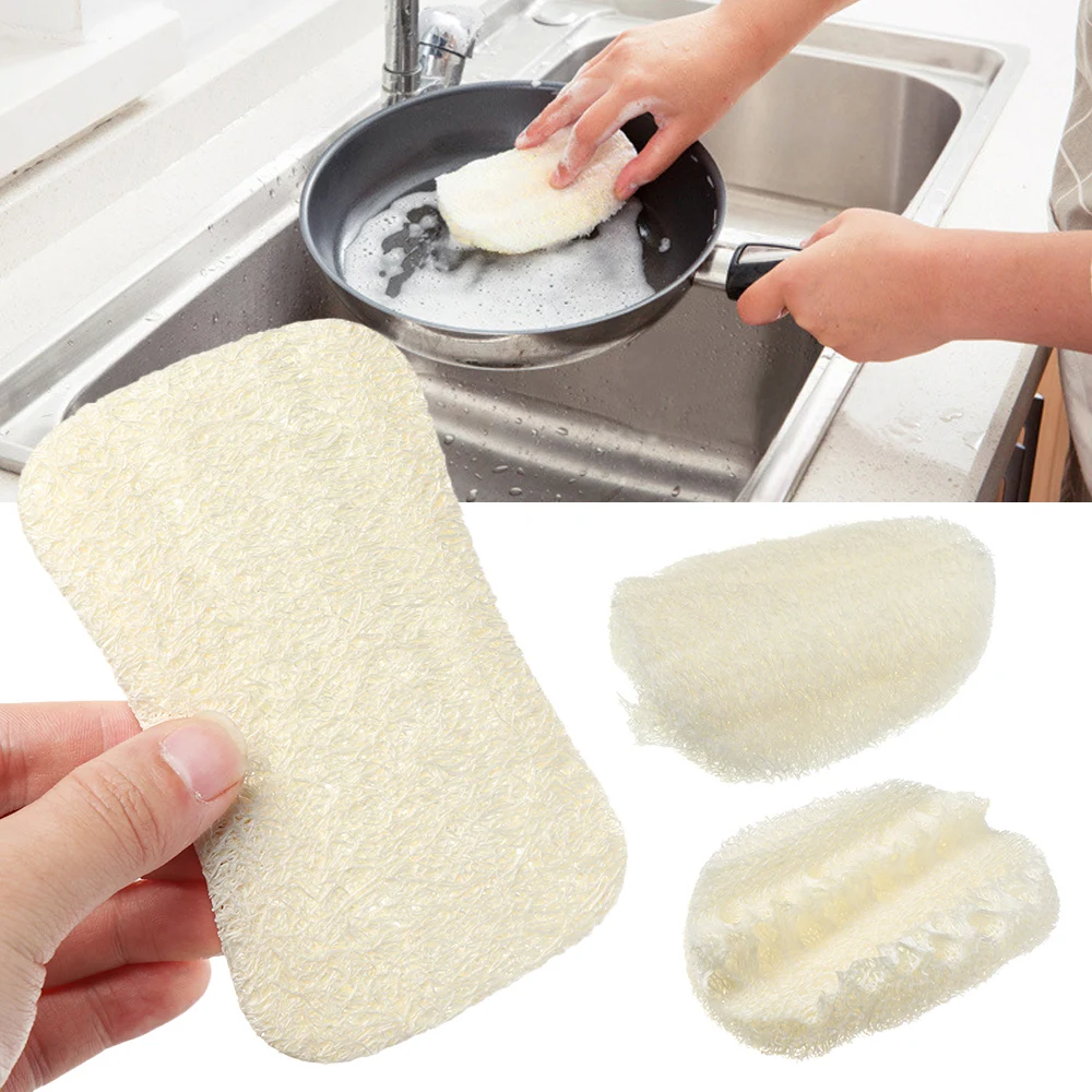 1/5/10pcs Dish Washing Cloth Natural Loofah Pot Bowl Brush Double-sided Cleaning Microfibre Kitchen Decontamination Sponge Tools
1/5/10pcs Dish Washing Cloth Natural Loofah Pot Bowl Brush Double-sided Cleaning Microfibre Kitchen Decontamination Sponge Tools
