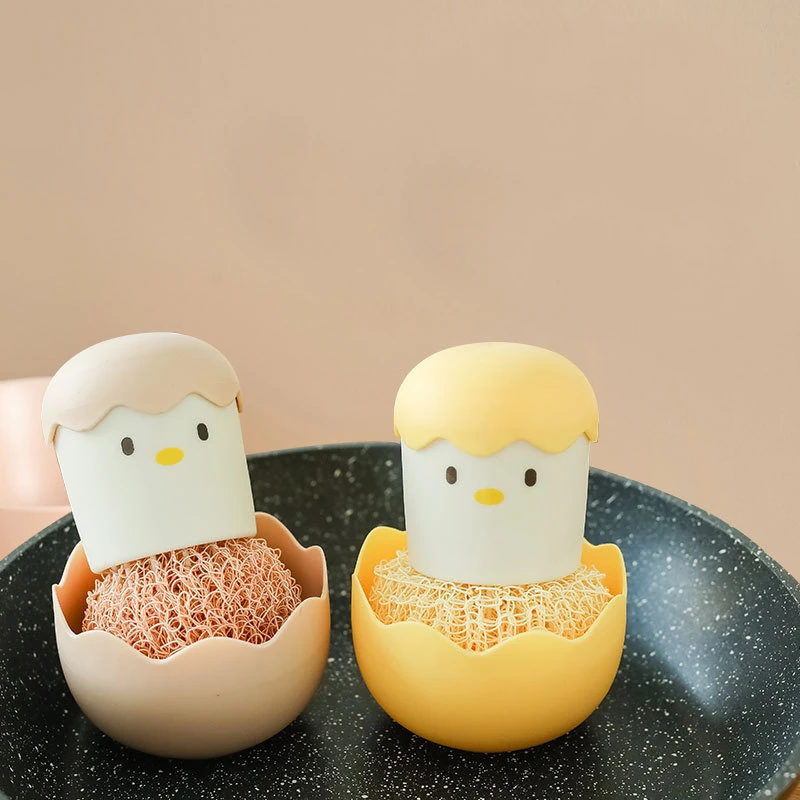 Cartoon eggshell chicken handle fiber ball replacement brush head pot brush eggshell base kitchen
Cartoon eggshell chicken handle fiber ball replacement brush head pot brush eggshell base kitchen