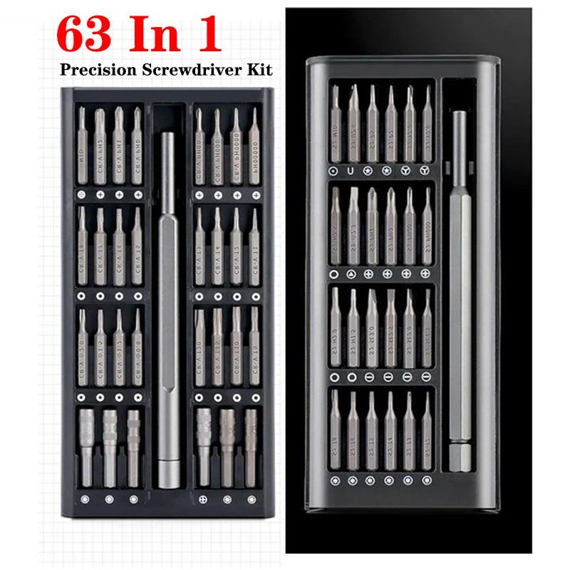 63 In 1 electric screwdriver set Magnetic Driver Bit Kit Mobile Phone Compute Repair Precision Rechargeable Power Tools Gadget
63 In 1 electric screwdriver set Magnetic Driver Bit Kit Mobile Phone Compute Repair Precision Rechargeable Power Tools Gadget