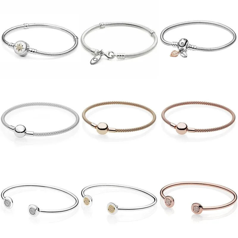 Authentic 925 Sterling Silver Lobster Claw Clasp Snake Chain Basic Bracelet Bangle Fit Women Bead Charm Diy Fashion Jewelry
Authentic 925 Sterling Silver Lobster Claw Clasp Snake Chain Basic Bracelet Bangle Fit Women Bead Charm Diy Fashion Jewelry