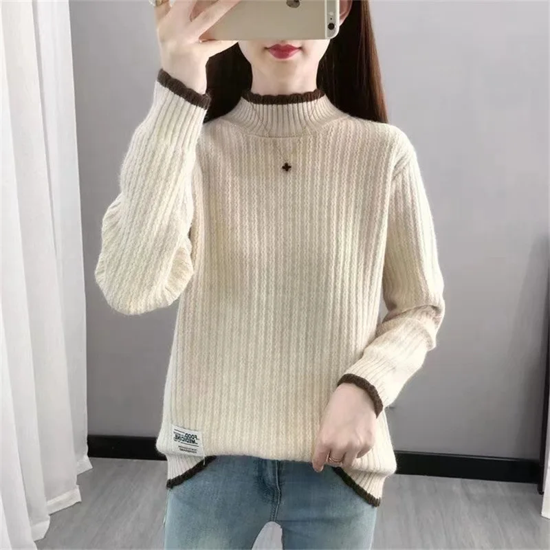 Sweater women's autumn new Korean version lazy style pullover casual thick knit undershirt
Sweater women's autumn new Korean version lazy style pullover casual thick knit undershirt