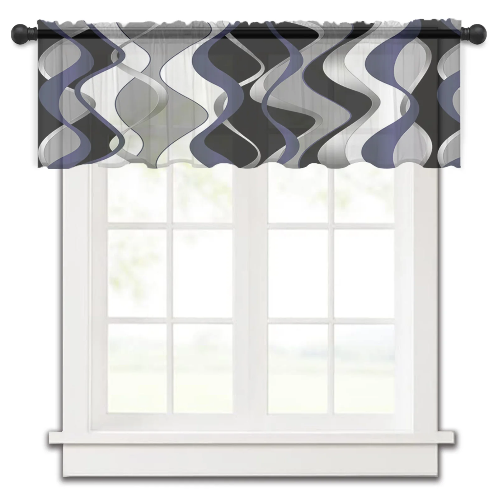 Abstract Lines Gradient Navy Blue Kitchen Small Curtain Tulle Sheer Short Curtain Bedroom Living Room Home Decor Voile Drapes
Abstract Lines Gradient Navy Blue Kitchen Small Curtain Tulle Sheer Short Curtain Bedroom Living Room Home Decor Voile Drapes