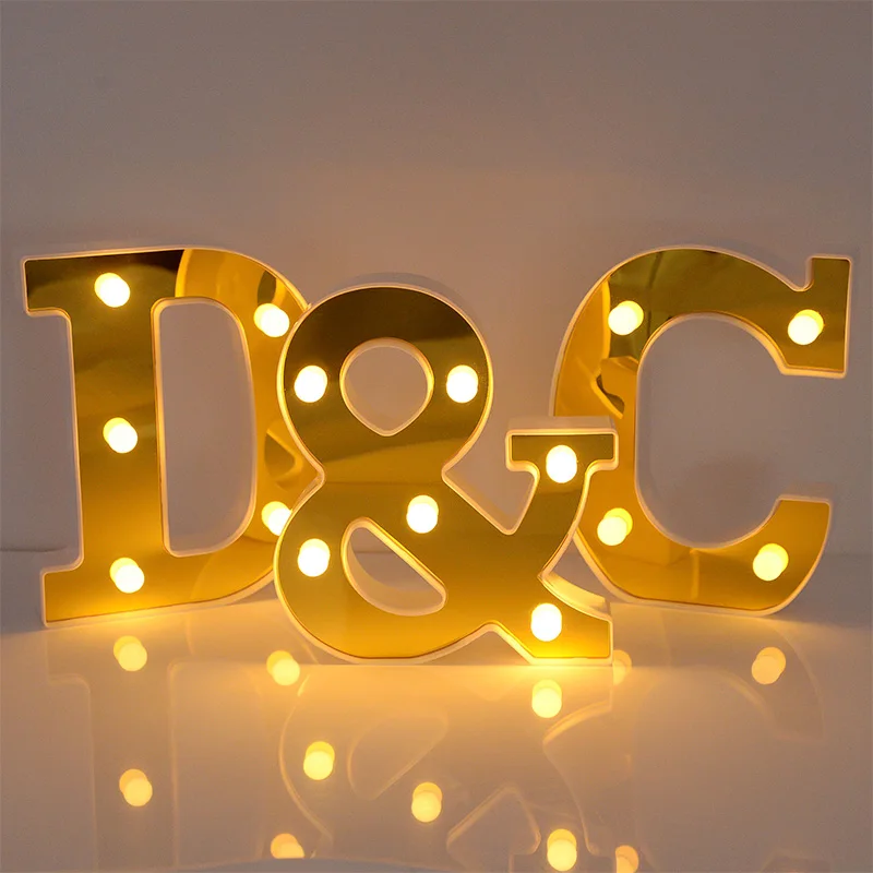 1Pc Gold White Letter Alphabet Letter & LED Lights Luminous Lamp Decoration Battery Night Light Party Baby Bedroom Decoration
1Pc Gold White Letter Alphabet Letter & LED Lights Luminous Lamp Decoration Battery Night Light Party Baby Bedroom Decoration