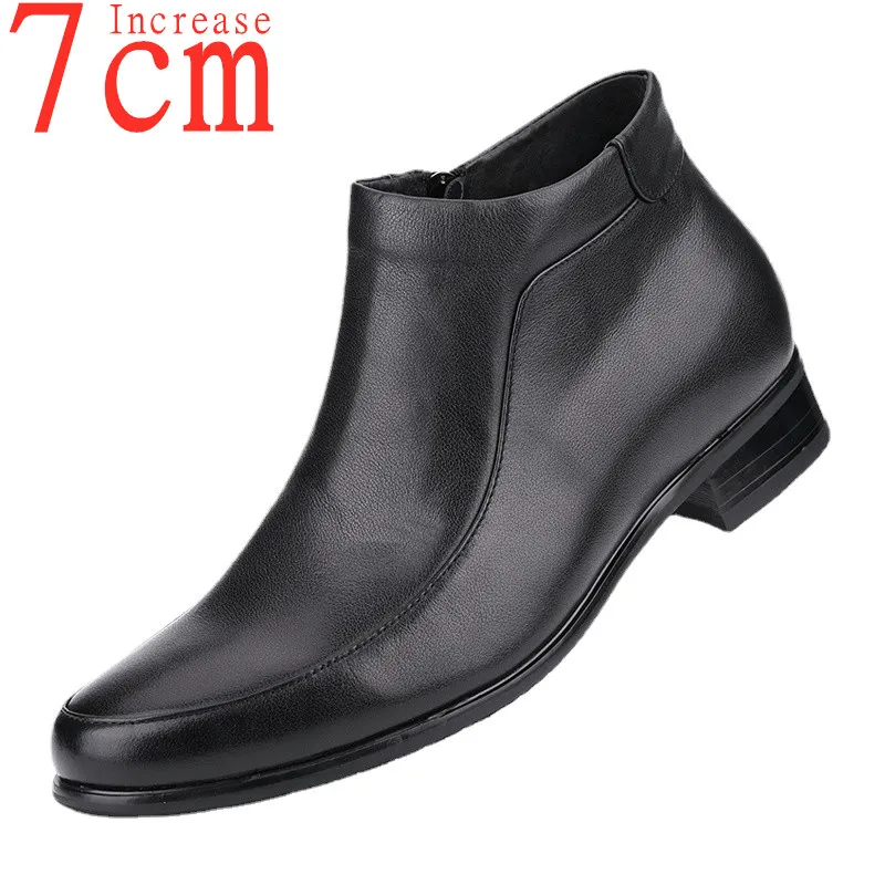 Men's Boots Invisible Inner Heightening 7cm British Chelsea Boots Pointed Toe Short Boots Plus Velvet Warm Leather Martin Boots
Men's Boots Invisible Inner Heightening 7cm British Chelsea Boots Pointed Toe Short Boots Plus Velvet Warm Leather Martin Boots