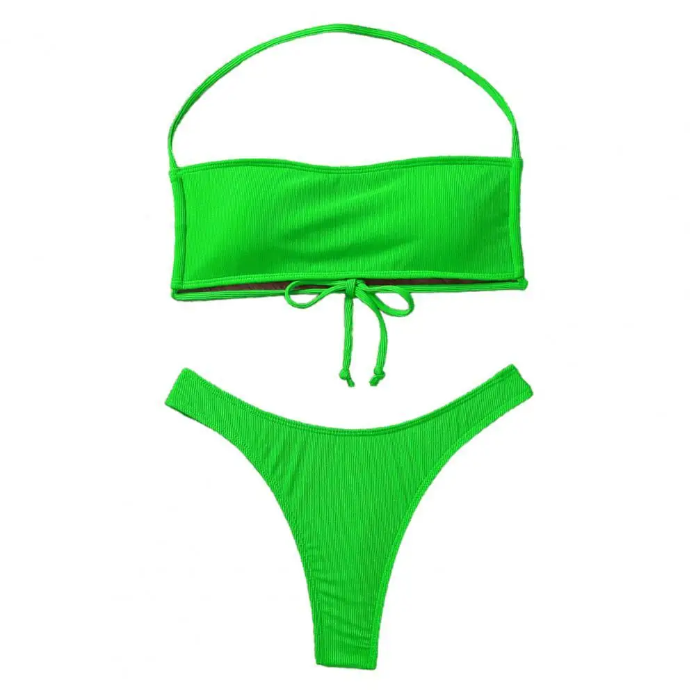 Swimwear 2 Pcs/Set 2022 Push Up Women Bikini Set Solid Color Padded Lace Up Halter Neck Backless Summer Bathing Suit Beachwear
Swimwear 2 Pcs/Set 2022 Push Up Women Bikini Set Solid Color Padded Lace Up Halter Neck Backless Summer Bathing Suit Beachwear