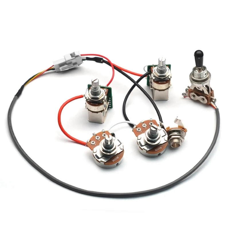 3 Pickups Wiring Harness Prewired/5-Way Switch/Jack 2T2V Big 500K Pots For Lp Electric Guitar Pickups
3 Pickups Wiring Harness Prewired/5-Way Switch/Jack 2T2V Big 500K Pots For Lp Electric Guitar Pickups