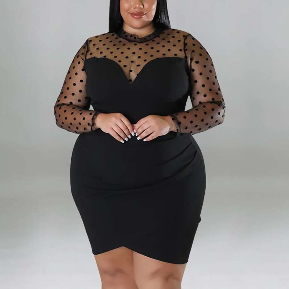 4XL 5XL Plus Size Dresses for Women Fall Transparent Full Sleeve Sheath Mini Length Sexy Evening Night Party Club Vestidos Mujer
4XL 5XL Plus Size Dresses for Women Fall Transparent Full Sleeve Sheath Mini Length Sexy Evening Night Party Club Vestidos Mujer