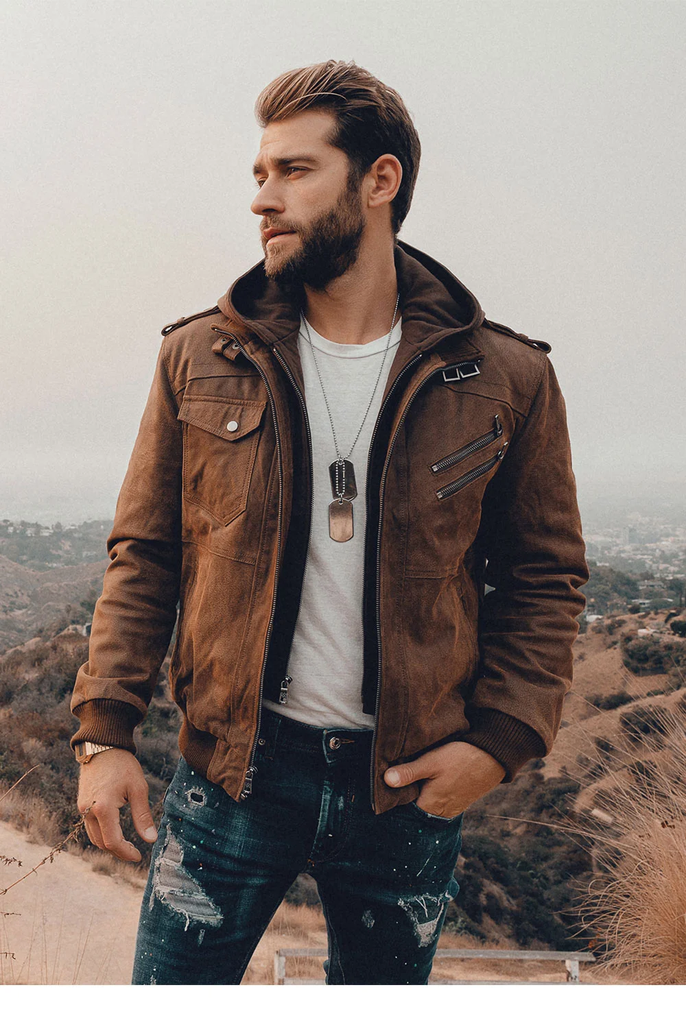 Men's Real Leather Jacket Men Motorcycle Removable Hood winter coat Men Warm Genuine Leather Jackets
Men's Real Leather Jacket Men Motorcycle Removable Hood winter coat Men Warm Genuine Leather Jackets