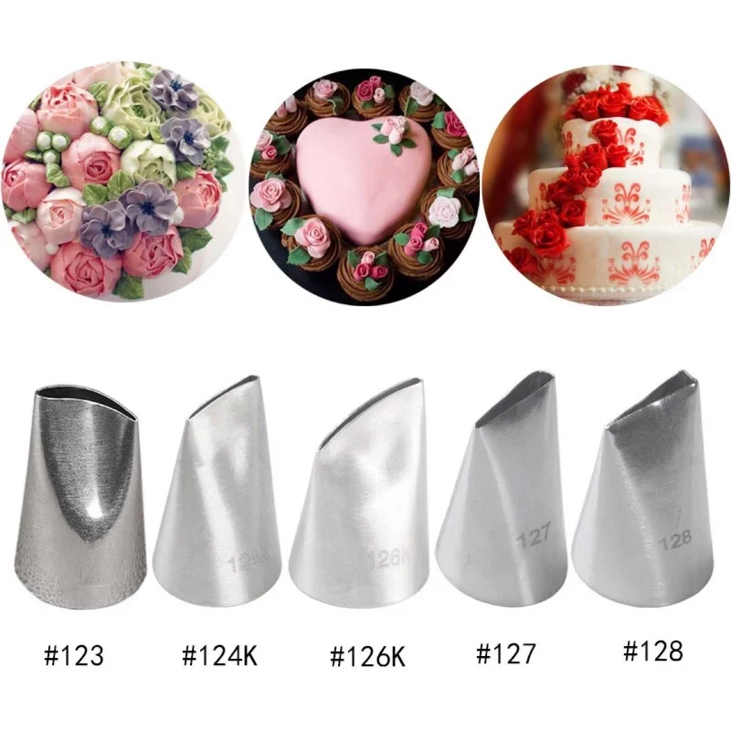 5 шт. 123 #124K #126K #127 #128 # набор аксессуаров для украшения тортов из нержавеющей стали, кондитерские насадки, Аксессуары для выпечки
5 шт. 123 #124K #126K #127 #128 # набор аксессуаров для украшения тортов из нержавеющей стали, кондитерские насадки, Аксессуары для выпечки