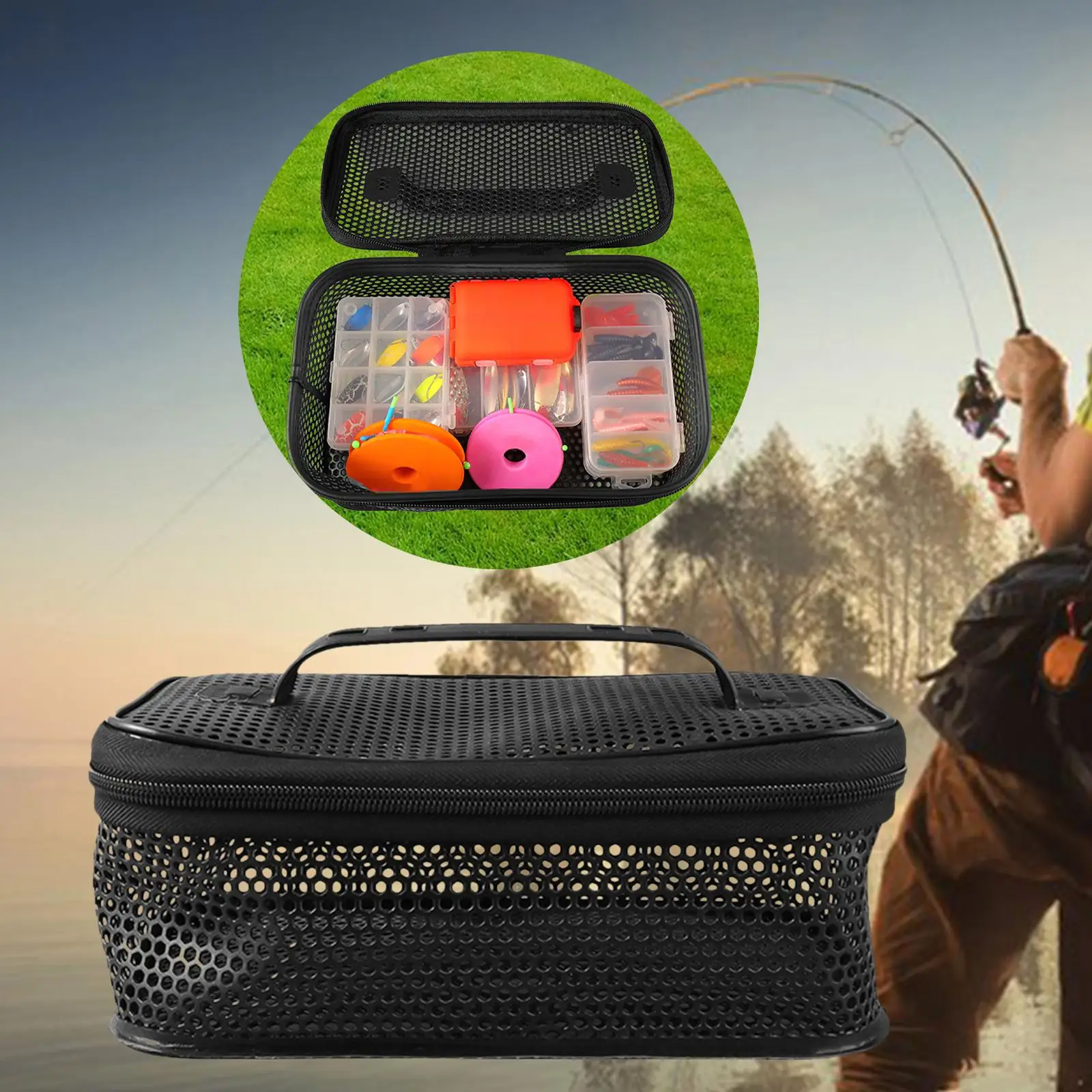 Bead Hook Holder Bag Portable Organizer Container Fishing Accessories Large
Bead Hook Holder Bag Portable Organizer Container Fishing Accessories Large