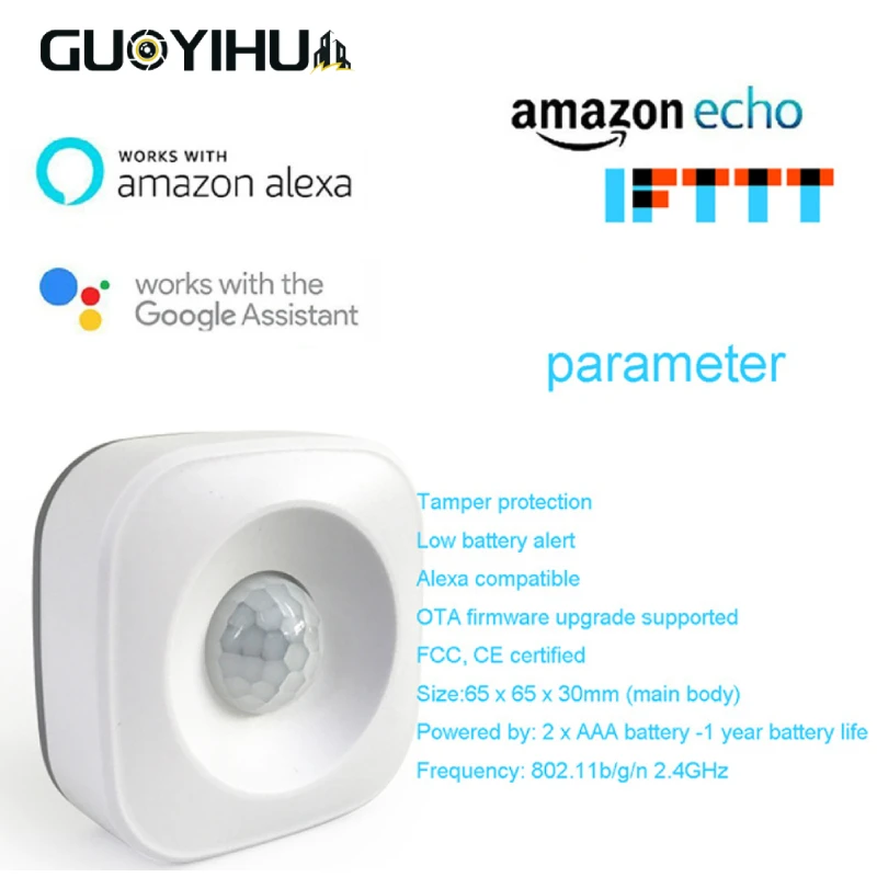 Инфракрасный детектор движения GUOYIHUA, датчик охранной сигнализации, датчик движения Tuya PIR для Google Home, голосовой помощник IFTTT
Инфракрасный детектор движения GUOYIHUA, датчик охранной сигнализации, датчик движения Tuya PIR для Google Home, голосовой помощник IFTTT