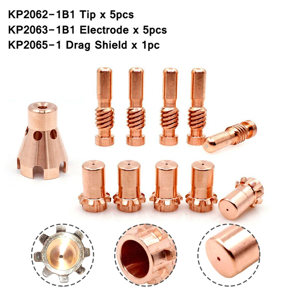 11pcs Plasma Cutting Nozzle Electrode Tip Kit For KP2062-1B1 KP2065-1 For Electric ProCut25/55/80 Torch Welding Tool Parts
11pcs Plasma Cutting Nozzle Electrode Tip Kit For KP2062-1B1 KP2065-1 For Electric ProCut25/55/80 Torch Welding Tool Parts