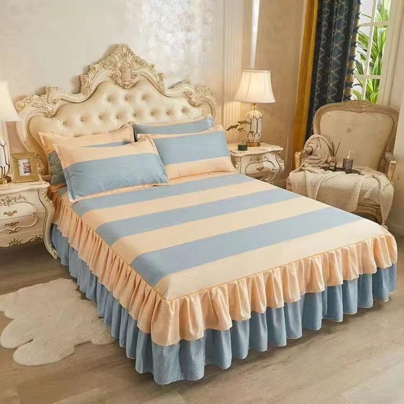 

TOD2Bed Dress Bedding 3PCS Bedspreads Coverlets Mod Flower Bed Sheets Soft Cotton For King/Queen Size Single Home