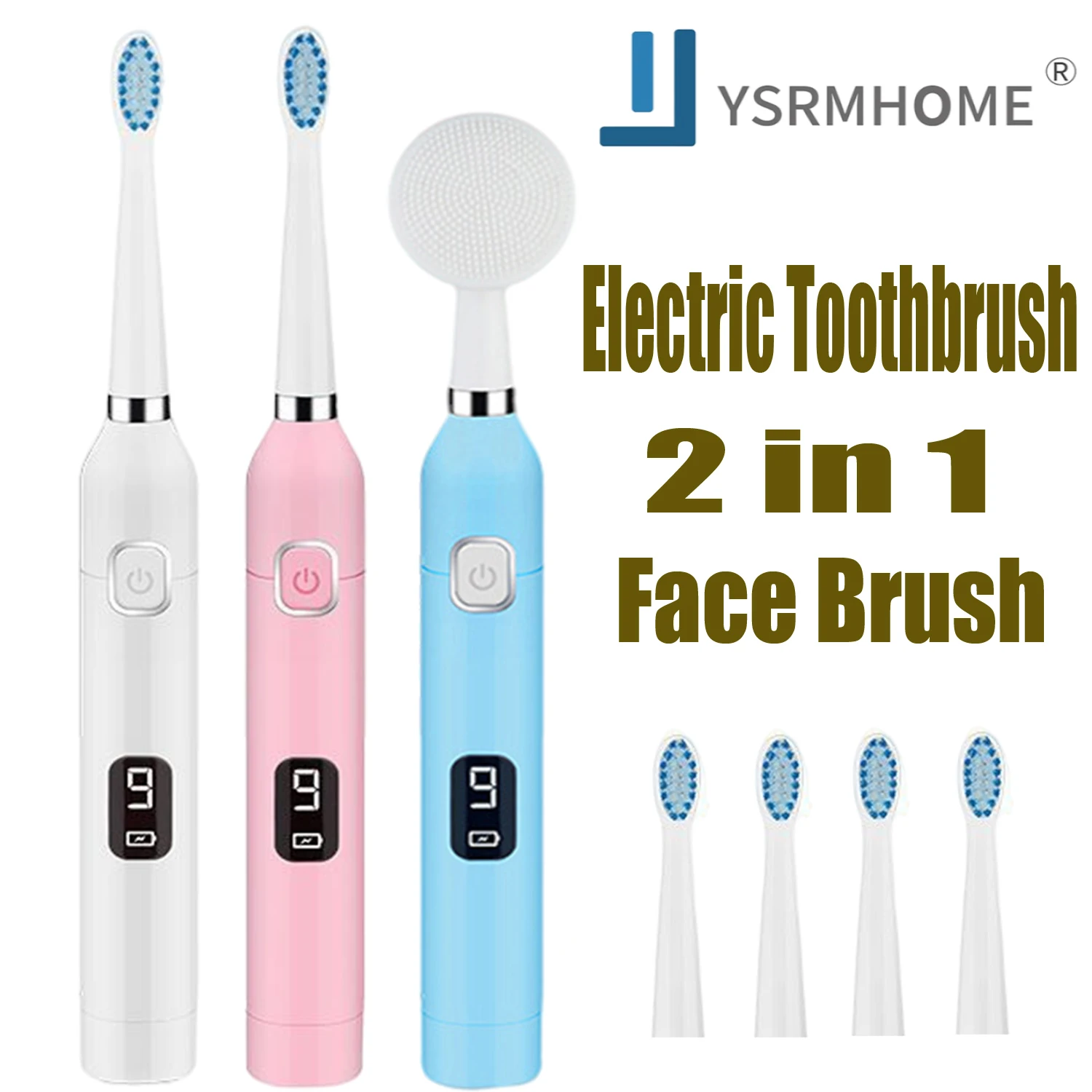 Electric Toothbrush Sonic 2 in 1 Silicone Face Brush,Personal Dental Whitening Oral Care Cleaner Replacement Smart Teeth Brush
Electric Toothbrush Sonic 2 in 1 Silicone Face Brush,Personal Dental Whitening Oral Care Cleaner Replacement Smart Teeth Brush