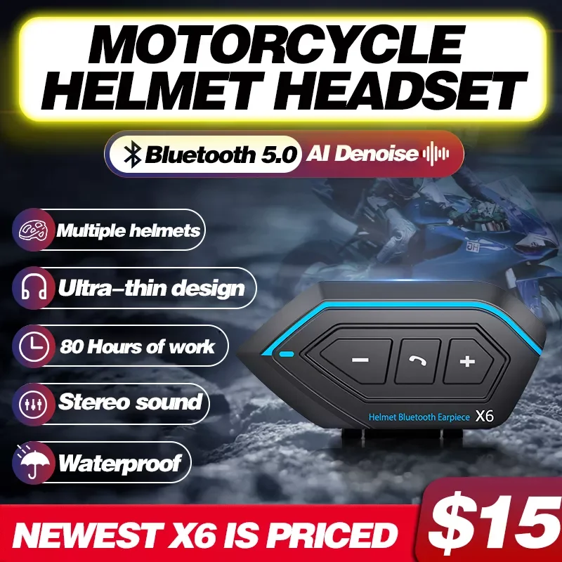 X6 Wireless Bluetooth 5.0 Motorcycle Helmet Headset Stereo Speaker Headphone Motorcycle Helmet Headphones MP3 Speaker
X6 Wireless Bluetooth 5.0 Motorcycle Helmet Headset Stereo Speaker Headphone Motorcycle Helmet Headphones MP3 Speaker
