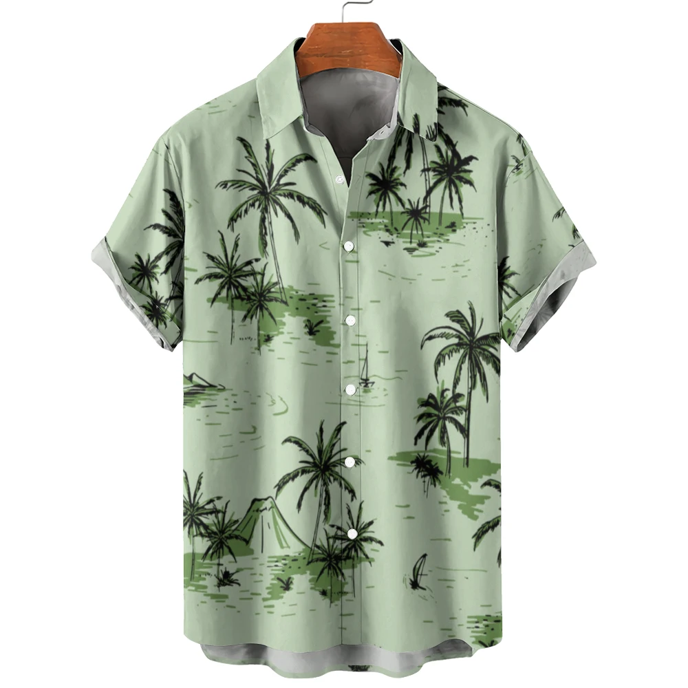 Summer Popular Light Green Hawaiian Shirt Coconut Tree Beach Wind Trend Short-Sleeved Daily Casual Fashion Niche Men'S Shirt
Summer Popular Light Green Hawaiian Shirt Coconut Tree Beach Wind Trend Short-Sleeved Daily Casual Fashion Niche Men'S Shirt