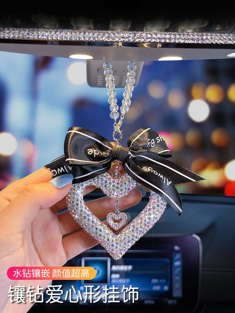 Diamond Love Heart Car Pendant Crystal Clover Ornament Rearview Mirror Hanging Chain Ins Fashion Female Decoration Accessories
Diamond Love Heart Car Pendant Crystal Clover Ornament Rearview Mirror Hanging Chain Ins Fashion Female Decoration Accessories