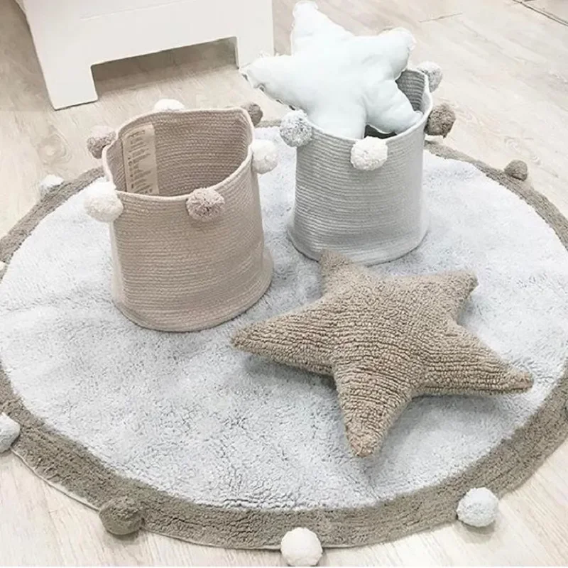 NEW Round Rug Tapete Infantil Nordic Soft Cotton Fluffy Floor Foot Mat Kilim Baby Kids Bedroom Home Living Room Nursery Warm Dec
NEW Round Rug Tapete Infantil Nordic Soft Cotton Fluffy Floor Foot Mat Kilim Baby Kids Bedroom Home Living Room Nursery Warm Dec