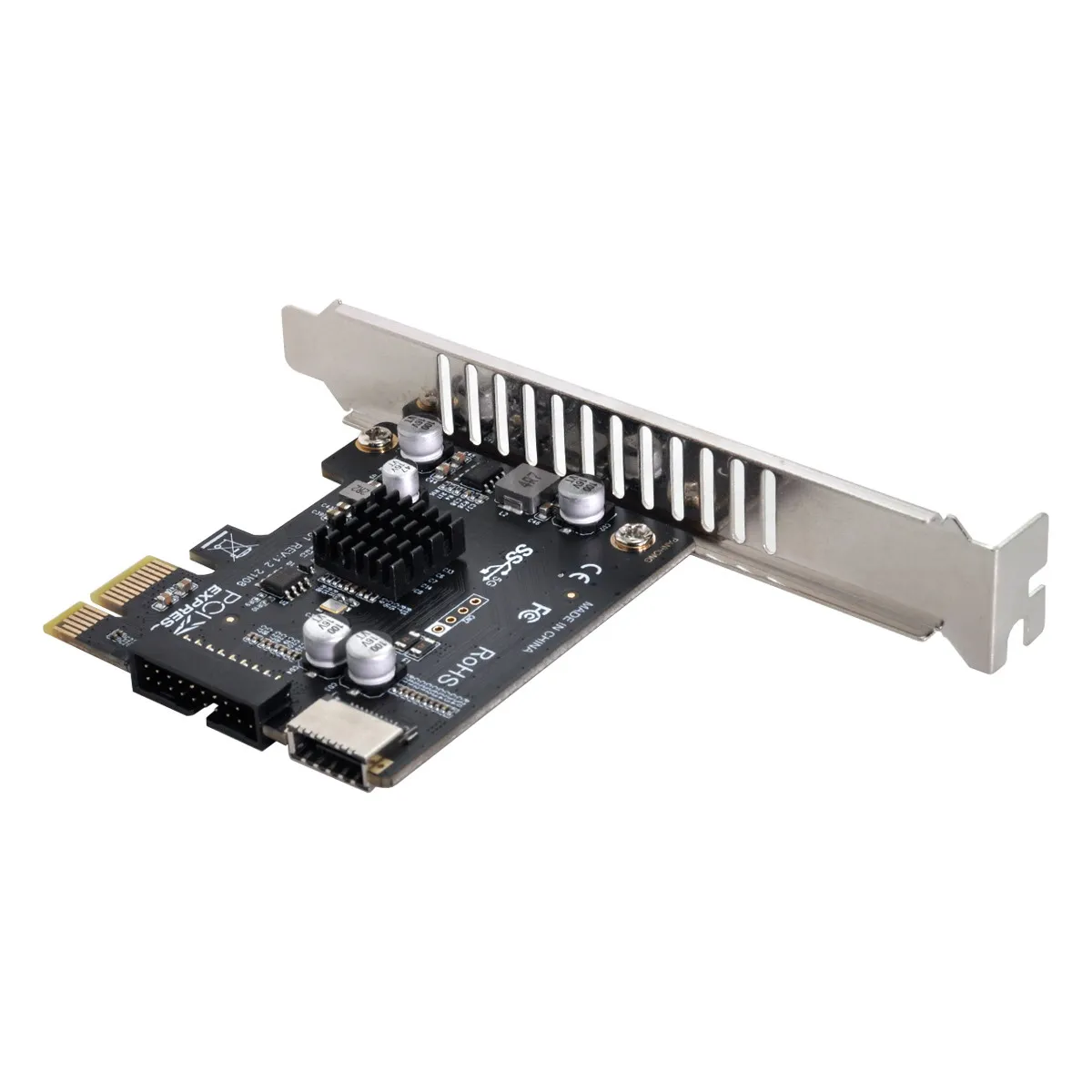 

Cablecc PCI-E 1X Express Adapter 5Gbps Type-E USB 3.1 Front Panel Socket & USB 2.0 to