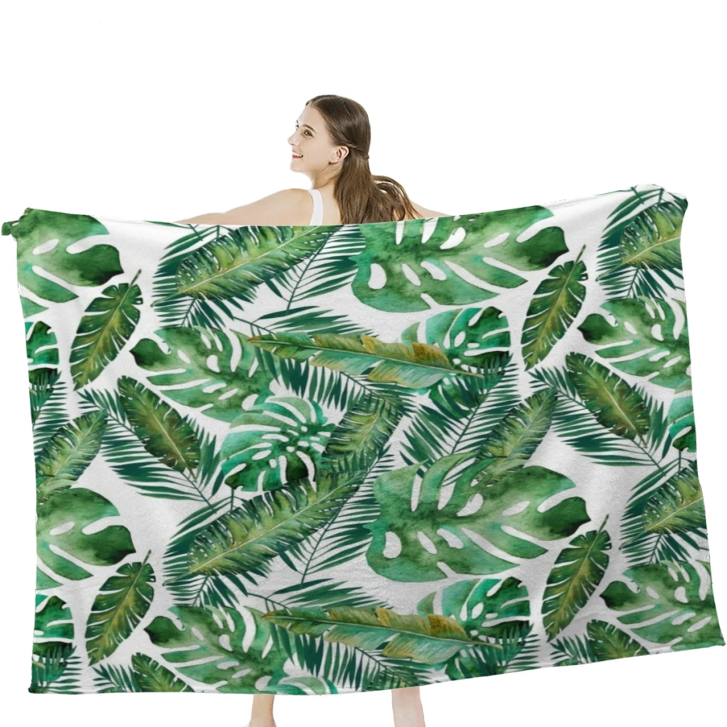 Monstera Banana Palm Leaf Throw Blanket Airplane Travel Decoration Soft Warm Bedspread
Monstera Banana Palm Leaf Throw Blanket Airplane Travel Decoration Soft Warm Bedspread