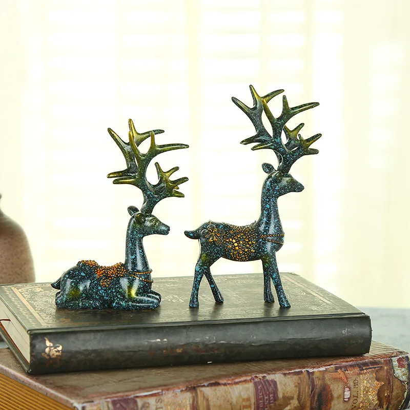 2pcs Ornaments Couple Deer Shape Resin Artistic Beautiful Miniature Craft Figurine Decoration for Store Home Decoration Crafts
2pcs Ornaments Couple Deer Shape Resin Artistic Beautiful Miniature Craft Figurine Decoration for Store Home Decoration Crafts