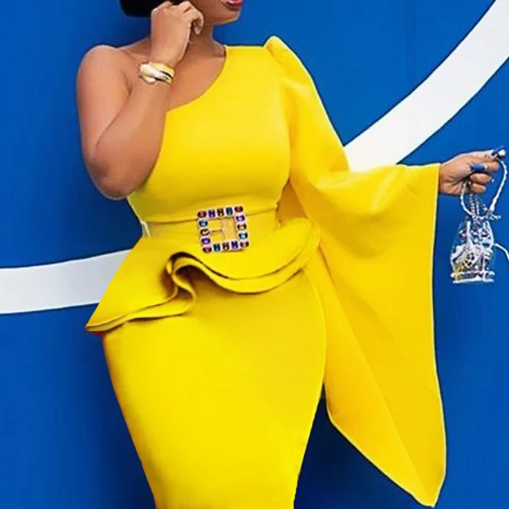 Women Tops Blouse Peplum One Shoulder Long Flare Sleeves with Waist Belt Party Elegant Ladies Autumn Christmas 2022 New Female
Women Tops Blouse Peplum One Shoulder Long Flare Sleeves with Waist Belt Party Elegant Ladies Autumn Christmas 2022 New Female