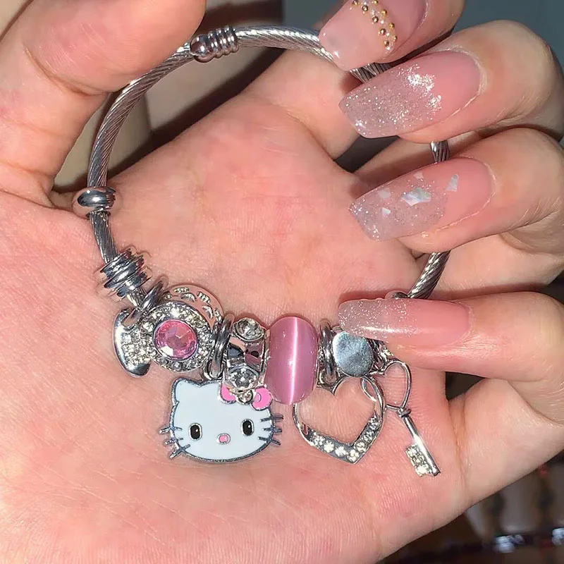 Sanrio Accessories Kawaii HelloKittys Pendant Necklace Beaded Bracelet Cartoon Cute Ring Beauty Jewelry Gifts for Girls
Sanrio Accessories Kawaii HelloKittys Pendant Necklace Beaded Bracelet Cartoon Cute Ring Beauty Jewelry Gifts for Girls