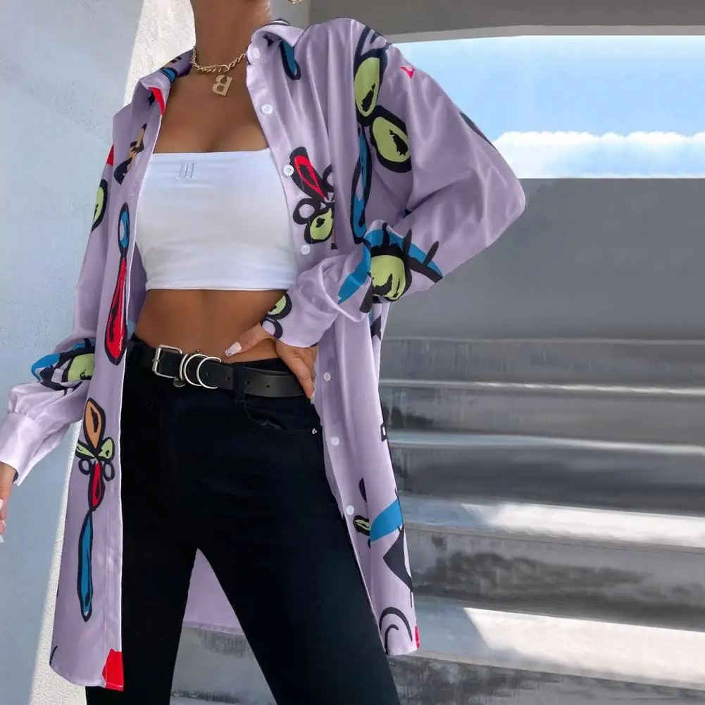 Classic Fashion Mouth Eyes Printing Mid-Length Shirt Office Shirt Smooth Fabric Versatile
Classic Fashion Mouth Eyes Printing Mid-Length Shirt Office Shirt Smooth Fabric Versatile