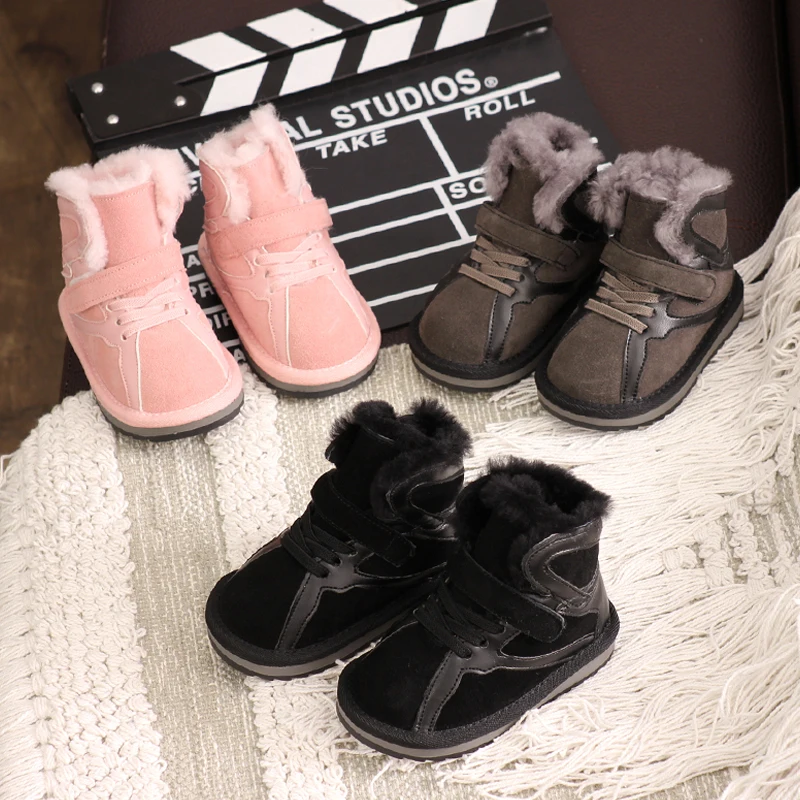 Winter Kids Snow Boots Plush Warm Girls Leather Shoes Fashion Patch Children Boys Casual Sneakers Thicken Girls Boots SMM016
Winter Kids Snow Boots Plush Warm Girls Leather Shoes Fashion Patch Children Boys Casual Sneakers Thicken Girls Boots SMM016
