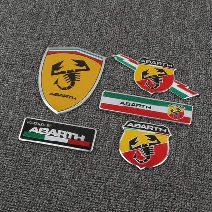 

Auto Styling Abarth Logo Emblem Badge for Abarth 595 500 695 124 Spider Fiat Punto 204A 1000 Alfa Metal Car Sticker Decoration