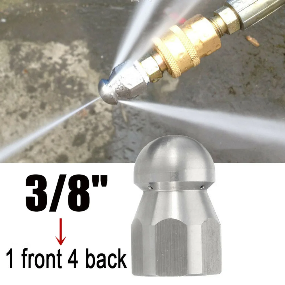 Pressure Washer Adjustable Threaded Rotary Nozzle Drain Sewer Durable Stainless Steel Cleaning Connector Pipe Practical Jet
Pressure Washer Adjustable Threaded Rotary Nozzle Drain Sewer Durable Stainless Steel Cleaning Connector Pipe Practical Jet