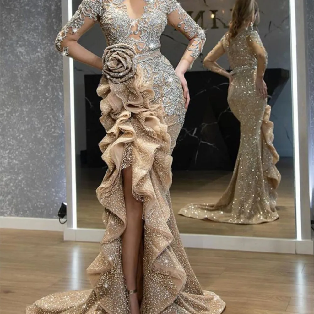 Women Sequins Party Long Dress Embroidery Floral Elegant Dresses Sexy Fashion New Year Robe Wedding Evening Lady Shiny Vestidos
Women Sequins Party Long Dress Embroidery Floral Elegant Dresses Sexy Fashion New Year Robe Wedding Evening Lady Shiny Vestidos