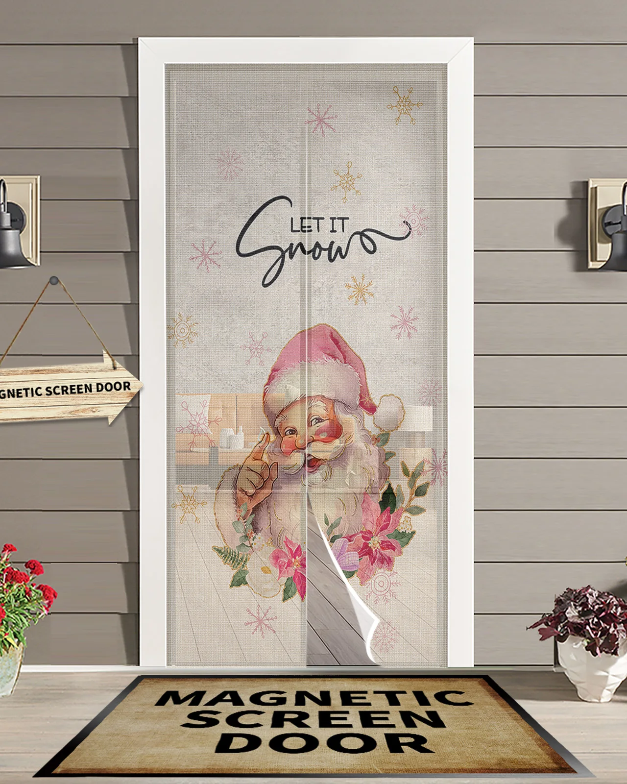 Christmas Santa Claus Snowflakes Magnetic Door Curtain Living Room Bedroom Home Anti-mosquito Screen Door Curtain
Christmas Santa Claus Snowflakes Magnetic Door Curtain Living Room Bedroom Home Anti-mosquito Screen Door Curtain