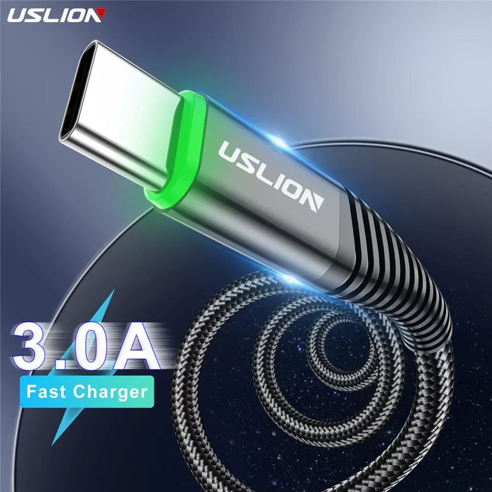 USLION LED 3A USB Type C Cable Micro USB Fast Charging Wire For Samsung Xiaomi Huawei Mobile phone Charge USB C Data Charge Cord
USLION LED 3A USB Type C Cable Micro USB Fast Charging Wire For Samsung Xiaomi Huawei Mobile phone Charge USB C Data Charge Cord